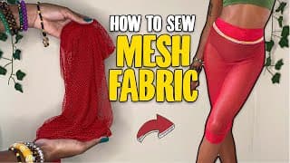 How To Sew Mesh Fabric | DIY Mesh Skirt Beach Coverup #SewingTechniques (@sewquaint)